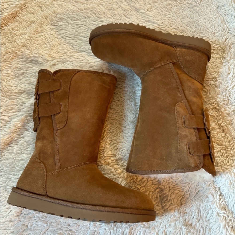 👢👢New in Box UGG Allegra Double Bow Chestnut tall Boots size9 - Picture 12 of 16
